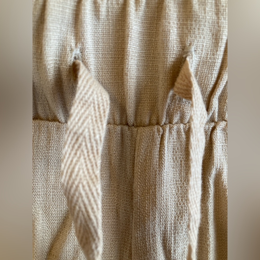 NWT LuLaRoe Jessica Tan Shorts in Beige Linen Fabric Size S - Picture 5 of 9